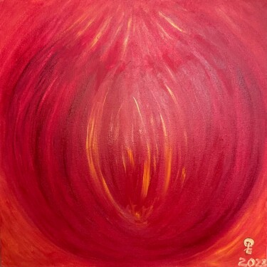 Картина под названием "Flower of Fire" - Olga Tkachenko, Подлинное произведение искусства, Масло