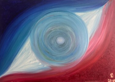 Pittura intitolato "Eye of the Universe" da Olga Tkachenko, Opera d'arte originale, Olio