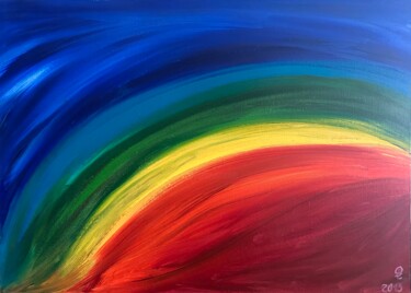 Peinture intitulée "Rainbow" par Olga Tkachenko, Œuvre d'art originale, Huile