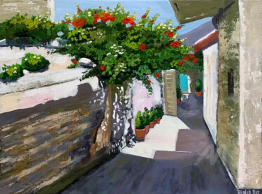 Road to the Sea Painting titled "Road to the Sea" by Olga Trikolich, Original Art, Oil Mounted on Cardboard
