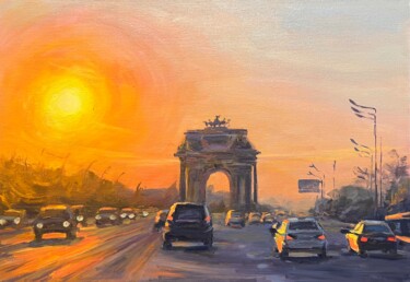 Картина под названием "Triumphal arch" - Olga Ukraintseva, Подлинное произведение искусства, Масло Установлен на Деревянная…
