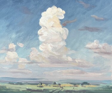Malerei mit dem Titel "Clouds (in dreams o…" von Olga Ukraintseva, Original-Kunstwerk, Öl Auf Karton montiert