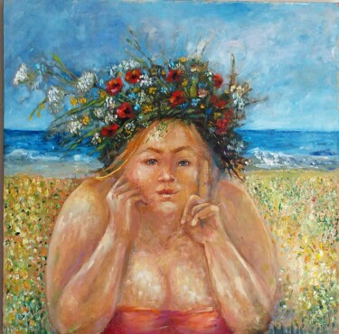 Pintura intitulada ""Pretty Woman" Orig…" por Olga Vedyagina, Obras de arte originais, Óleo