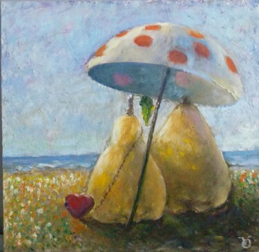 Painting titled ""Love"" by Olga Vedyagina, Original Artwork, Oil