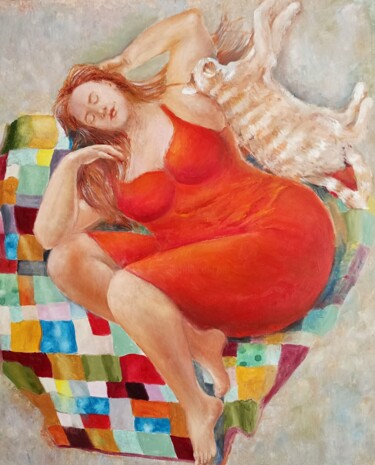 Ζωγραφική με τίτλο ""Summer Dreams"" από Olga Vedyagina, Αυθεντικά έργα τέχνης, Λάδι