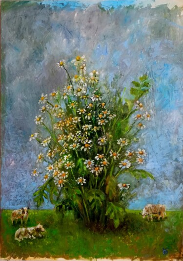 Pintura intitulada ""Summer from Childh…" por Olga Vedyagina, Obras de arte originais, Óleo