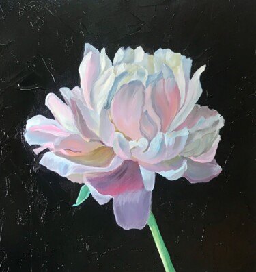 Pintura titulada "Pink Blue Lotus" por Olga Volna, Obra de arte original, Oleo