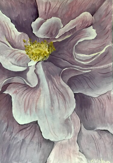 Peinture intitulée "Wild Rose" par Olga Volna, Œuvre d'art originale, Huile