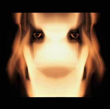 Photography titled "Burnt portrait 2 /…" by Olga Voscannelli, Original Artwork, Digital Photography