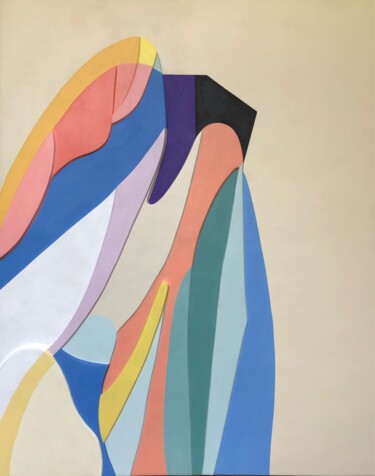 Pittura intitolato "Sunset Miami" da Olga Zaitseva, Opera d'arte originale, Acrilico