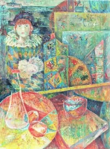 Peinture intitulée "ATELIER D'ARTISTE" par Olga Samoïlenko, Œuvre d'art originale