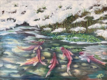 Pintura titulada ""Интересуемся весно…" por Olga Bunevich, Obra de arte original, Oleo