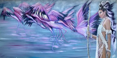 Картина под названием ""Птицы утренней зар…" - Ольга Буневич, Подлинное произведение искусства, Масло