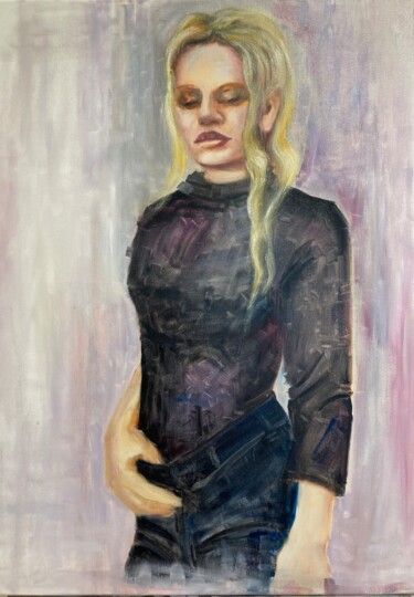 Картина под названием "Мысли" - Ольга Буневич, Подлинное произведение искусства, Масло