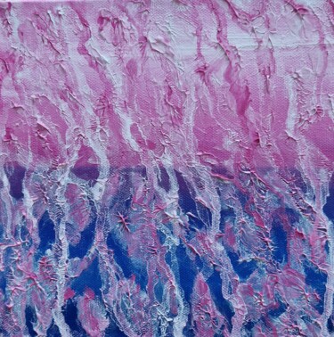 Painting titled "Abstract Pink Paint…" by Olga De Weck, Original Artwork, Acrylic