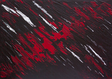 Malerei mit dem Titel "Abstract Black Pain…" von Olga De Weck, Original-Kunstwerk, Acryl
