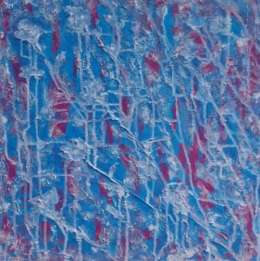 Painting titled "Abstract Blue Paint…" by Olga De Weck, Original Artwork, Acrylic