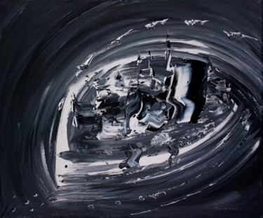 Peinture intitulée "Abstract Black and…" par Olga De Weck, Œuvre d'art originale, Acrylique