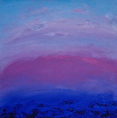 Painting titled "Sky and Sea I or Bl…" by Olga De Weck, Original Artwork, Acrylic
