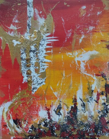 Painting titled "Tiny Abstract Paint…" by Olga De Weck, Original Artwork, Acrylic