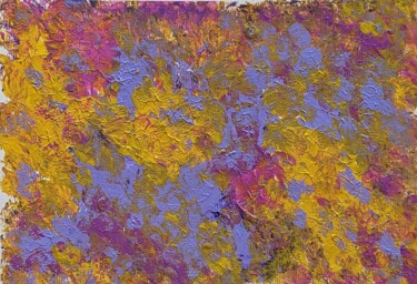 Painting titled "Small Abstract Yell…" by Olga De Weck, Original Artwork, Acrylic