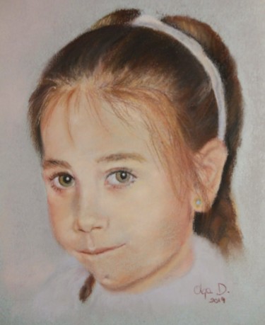 Painting titled "" Loli "" by Olgad, Original Artwork, Pastel