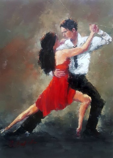 Malerei mit dem Titel "Argentine Tango" von Olga Egorov, Original-Kunstwerk, Öl