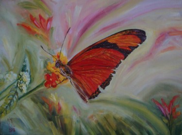 Painting titled "Spring event" by Olga Knezevic, Original Artwork, Oil