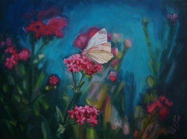 Painting titled "Translucent spring" by Olga Knezevic, Original Artwork, Oil