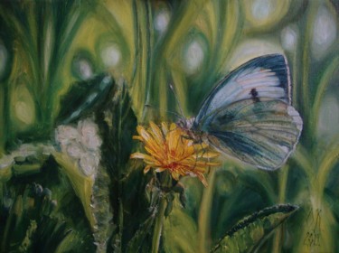 Painting titled "Gentle spring" by Olga Knezevic, Original Artwork, Oil
