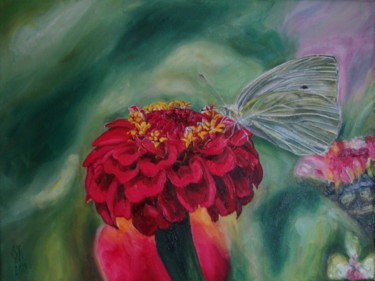 Painting titled "Spring" by Olga Knezevic, Original Artwork, Oil