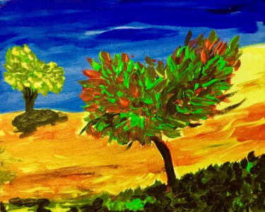 Painting titled "Tree of love. Prese…" by Olga Koval, Original Artwork, Acrylic