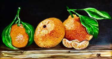 Malerei mit dem Titel "Oranges. Still life." von Olga Koval, Original-Kunstwerk, Öl