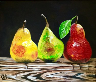 Painting titled "Pears. Still life." by Olga Koval, Original Artwork, Acrylic
