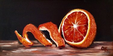 Картина под названием "Peeled orange. Stil…" - Olga Koval, Подлинное произведение искусства, Масло