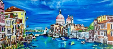 Painting titled "Venice/ Panorama of…" by Olga Koval, Original Artwork, Oil
