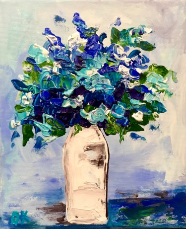 Peinture intitulée "Wild bouquet of flo…" par Olga Koval, Œuvre d'art originale, Acrylique Monté sur Châssis en bois