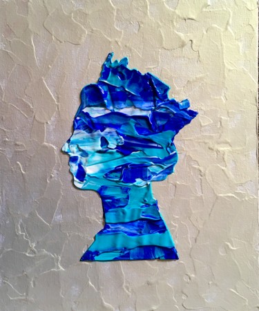 Painting titled "QUEEN #59 ON PEARL…" by Olga Koval, Original Artwork, Acrylic Mounted on Cardboard