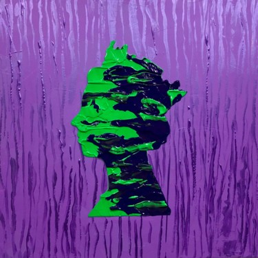 Peinture intitulée "QUEEN #73 ON PURPLE…" par Olga Koval, Œuvre d'art originale, Acrylique Monté sur Châssis en bois