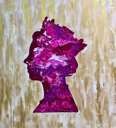 Картина под названием "Queen #101 abstract…" - Olga Koval, Подлинное произведение искусства, Акрил Установлен на Деревянная…