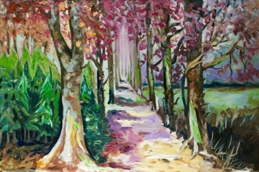 Pintura intitulada "Magic forest. Origi…" por Olga Koval, Obras de arte originais, Óleo