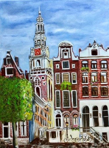 Malarstwo zatytułowany „Amsterdam.” autorstwa Olga Koval, Oryginalna praca, Olej