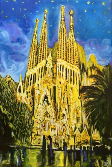Pittura intitolato "Sagrada Familia at…" da Olga Koval, Opera d'arte originale