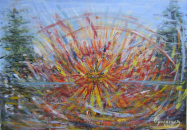 Painting titled "revelation-in-the-f…" by Olga Krasanaki, Original Artwork, Acrylic