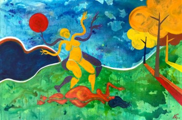 Pittura intitolato "El sentir de la nat…" da Olga Laray, Opera d'arte originale, Acrilico