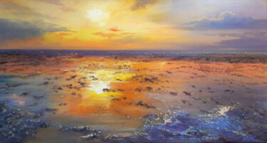 Картина под названием "Mango Sunrise at La…" - Olga Neberos, Подлинное произведение искусства, Масло