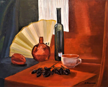 Pintura intitulada "Still life" por Olga Neberos, Obras de arte originais, Óleo