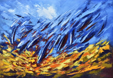 Peinture intitulée "Scream" par Olga Nikitina, Œuvre d'art originale, Huile Monté sur Châssis en bois