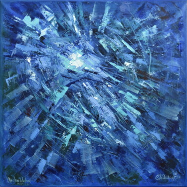 Malerei mit dem Titel "OCEAN MOTION UNDERW…" von Olga Nikitina, Original-Kunstwerk, Öl