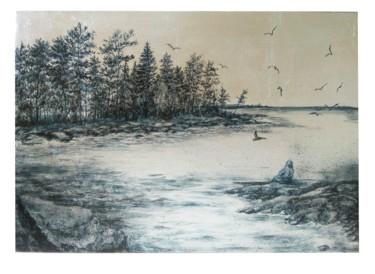 Картина под названием "Valaam Islands." - Olga Farukshina, Подлинное произведение искусства, Масло
